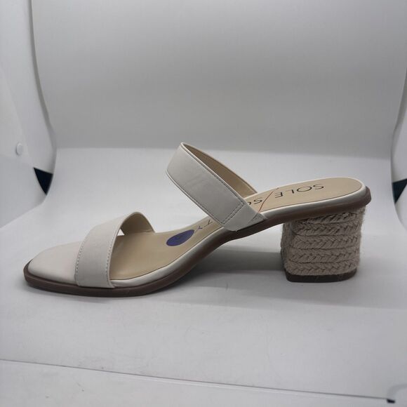 Sole Society Lunespa White Chunky Strappy Block Sandals Womens Size 8 1/2 NWT - Picture 5 of 14